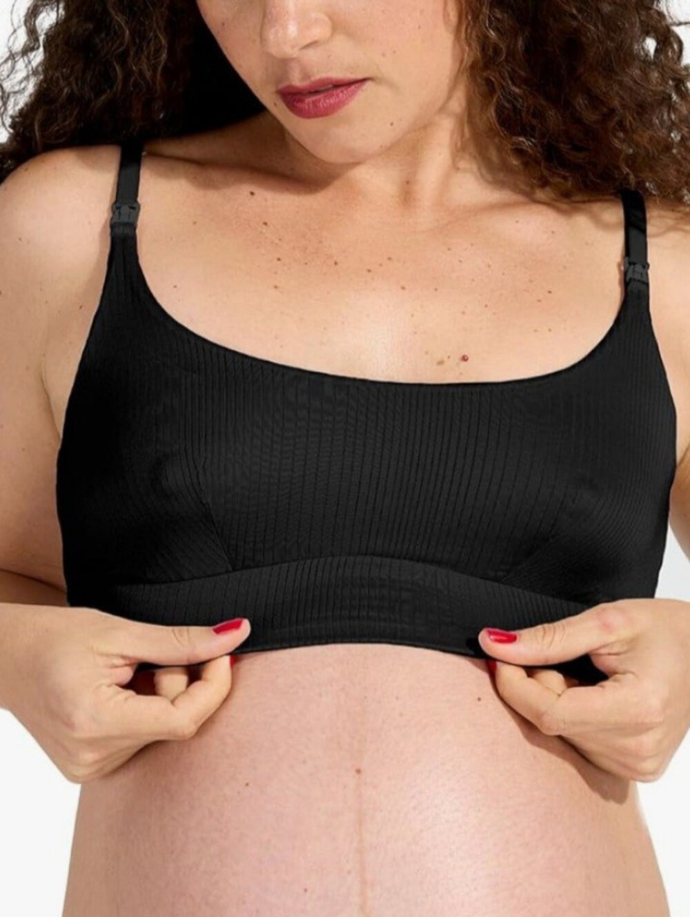 Bodily Do Everything Stretch Ribbed Maternity & Nursing Bra - Black